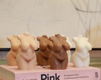 Vela corporal con curvas de mujer / Vela corporal de talla grande / Cera de soja 100% natural / Decoración del hogar / Vela corporal femenina