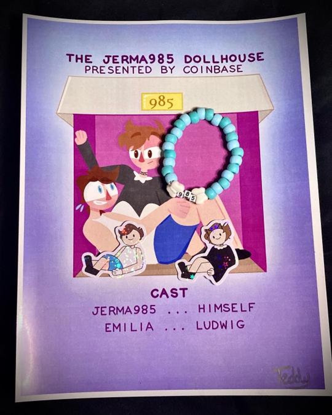 Jerma985 Dollhouse Sticker Pack Bracelet & Art Print Bundle Etsy