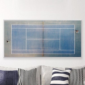 Fotografía de cancha de tenis, Fotografía con drones, Arte de pared de deportes de tenis, Impresión de arte de tenis, Regalo para amantes del tenis, Archivo digital, Arte de pared imprimible