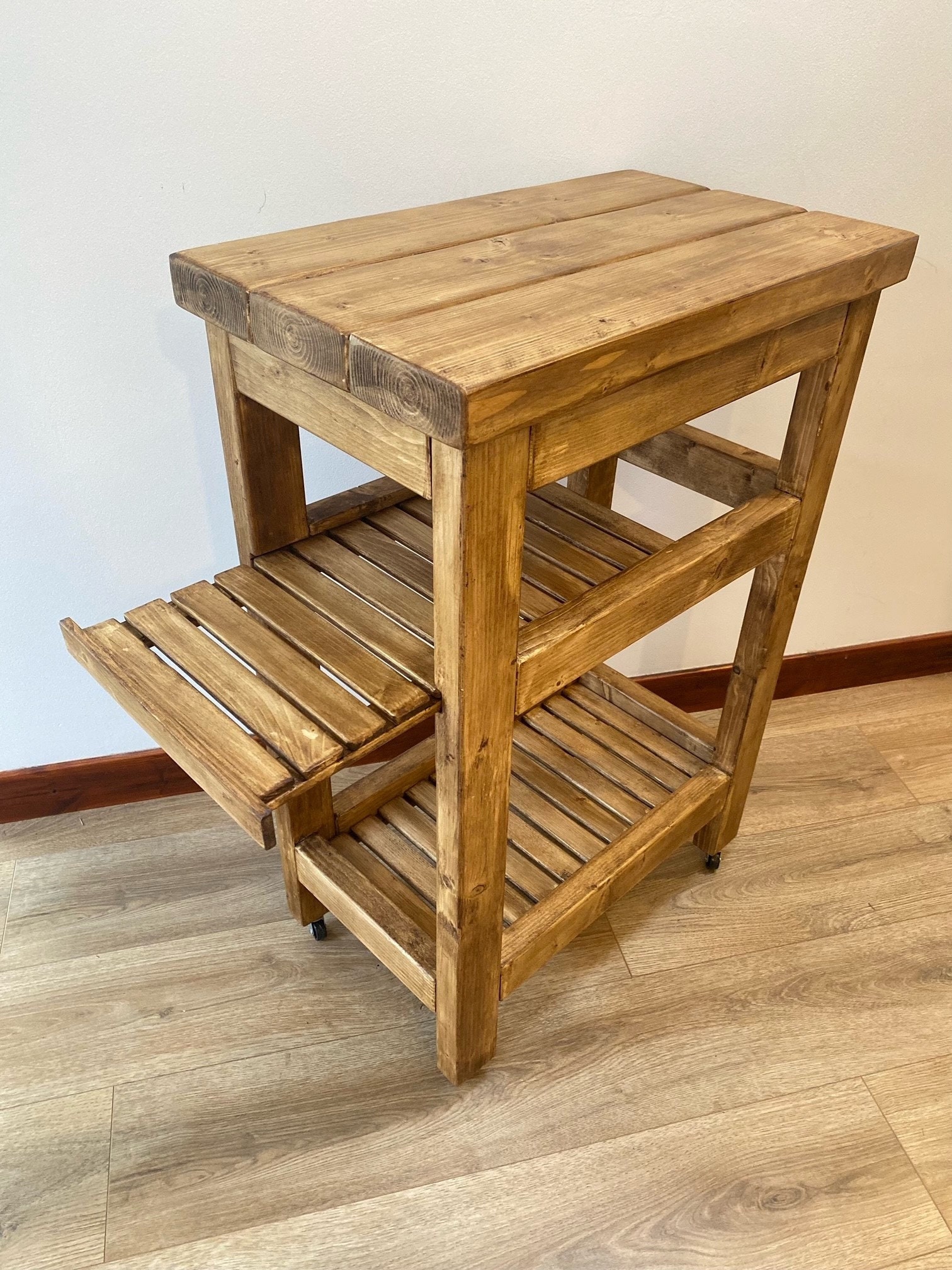 Small Kitchen Trolley farmhouse Etsy UK