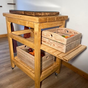 Handmade Large Kitchen Trolley (Farmhouse)