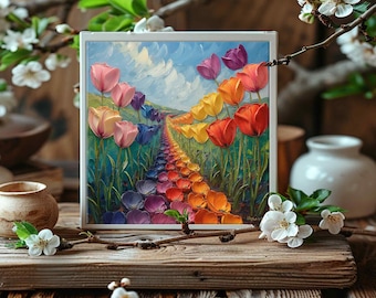 Set of 24 High-Res Impressionist Style Meadow Melodies: Spring Serenade Digital Art Flat JPGs - Instant Download Commercial Use