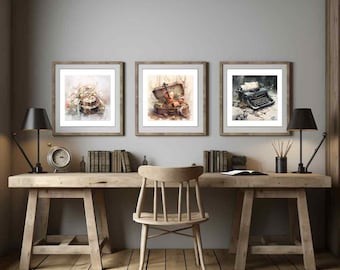 Timeless Treasures: Set of 8 High-Res Printable Still Life Watercolor Clipart Images - Commercial Use - Digital Download