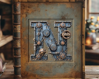 Hyper-Realistic Steampunk Fonts: 26 Letters + 10 Numbers - Digital Downloadable High-Res Typography Art - Instant Download Commercial Use