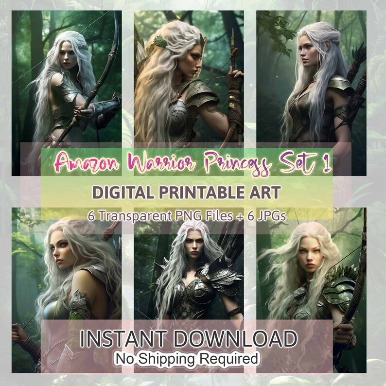 Amazon Warrior Princess Hi-res Printable Digital Art Clipart Commercial ...