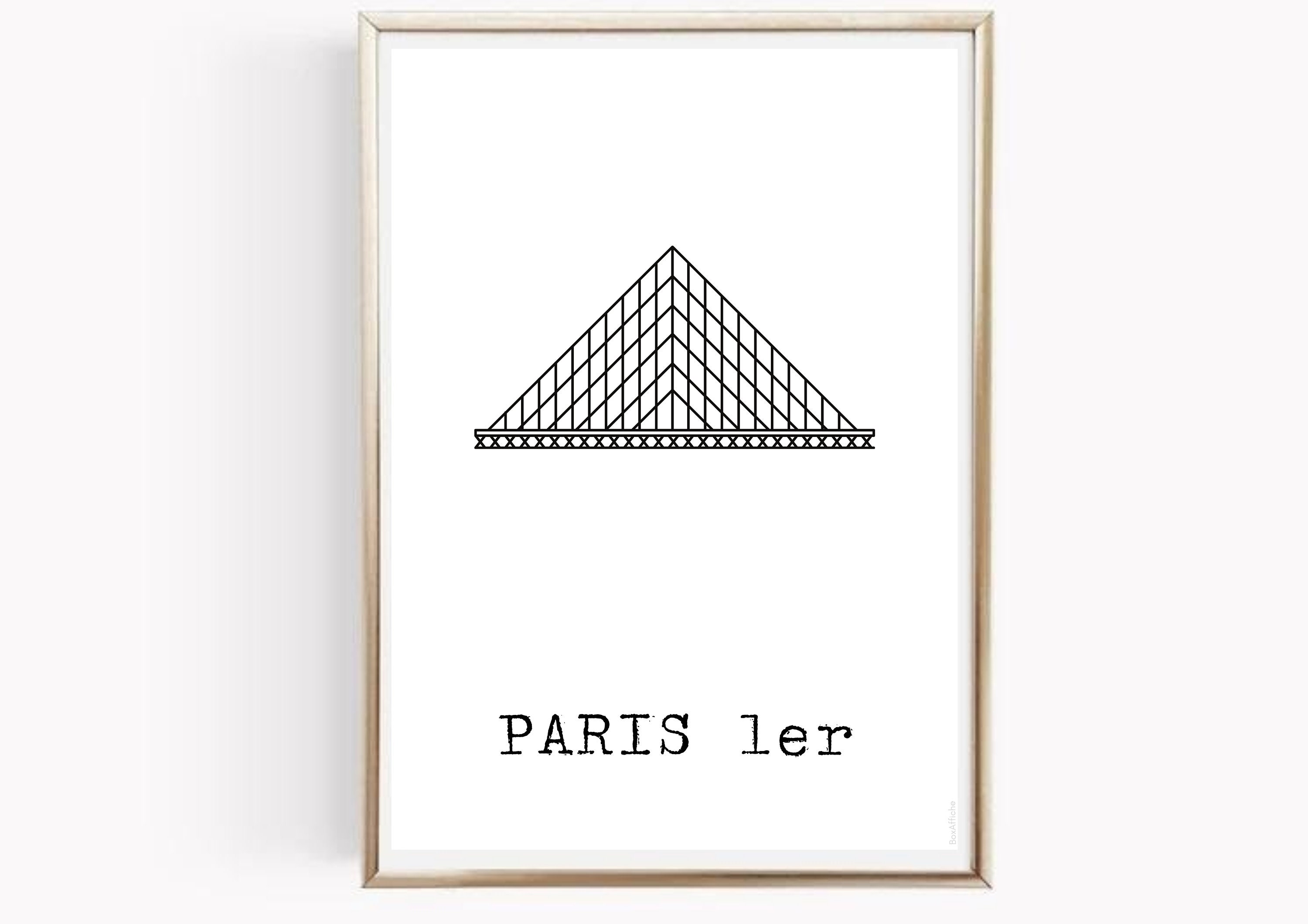 Affiche Ville - Paris Pyramide Du Louvre Made in France Idée Cadeau