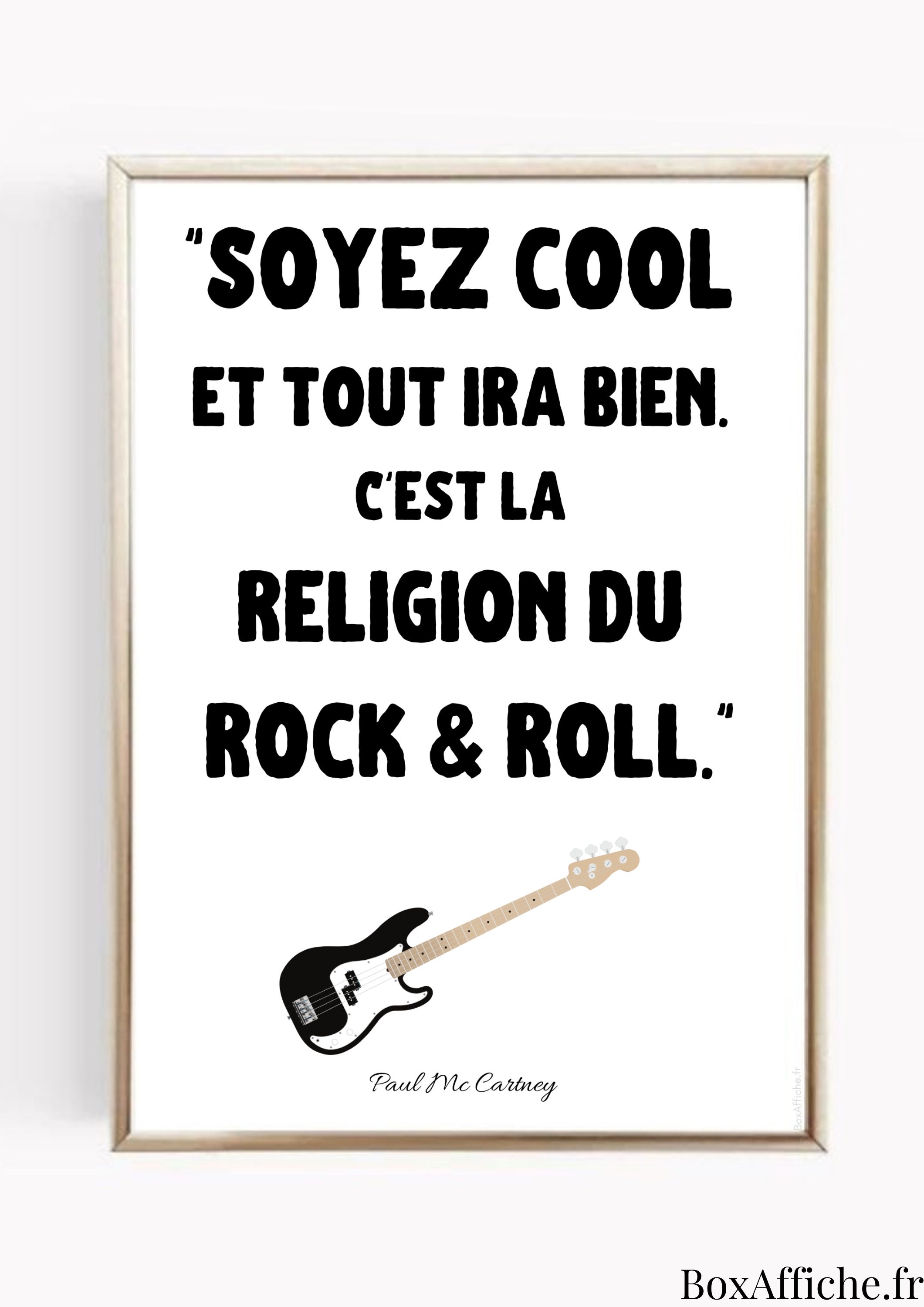 Affiche Légendes Musique - Paul Mc Cartney The Beatles Inspiration Idée Cadeau Anniversaire Envoi Ra