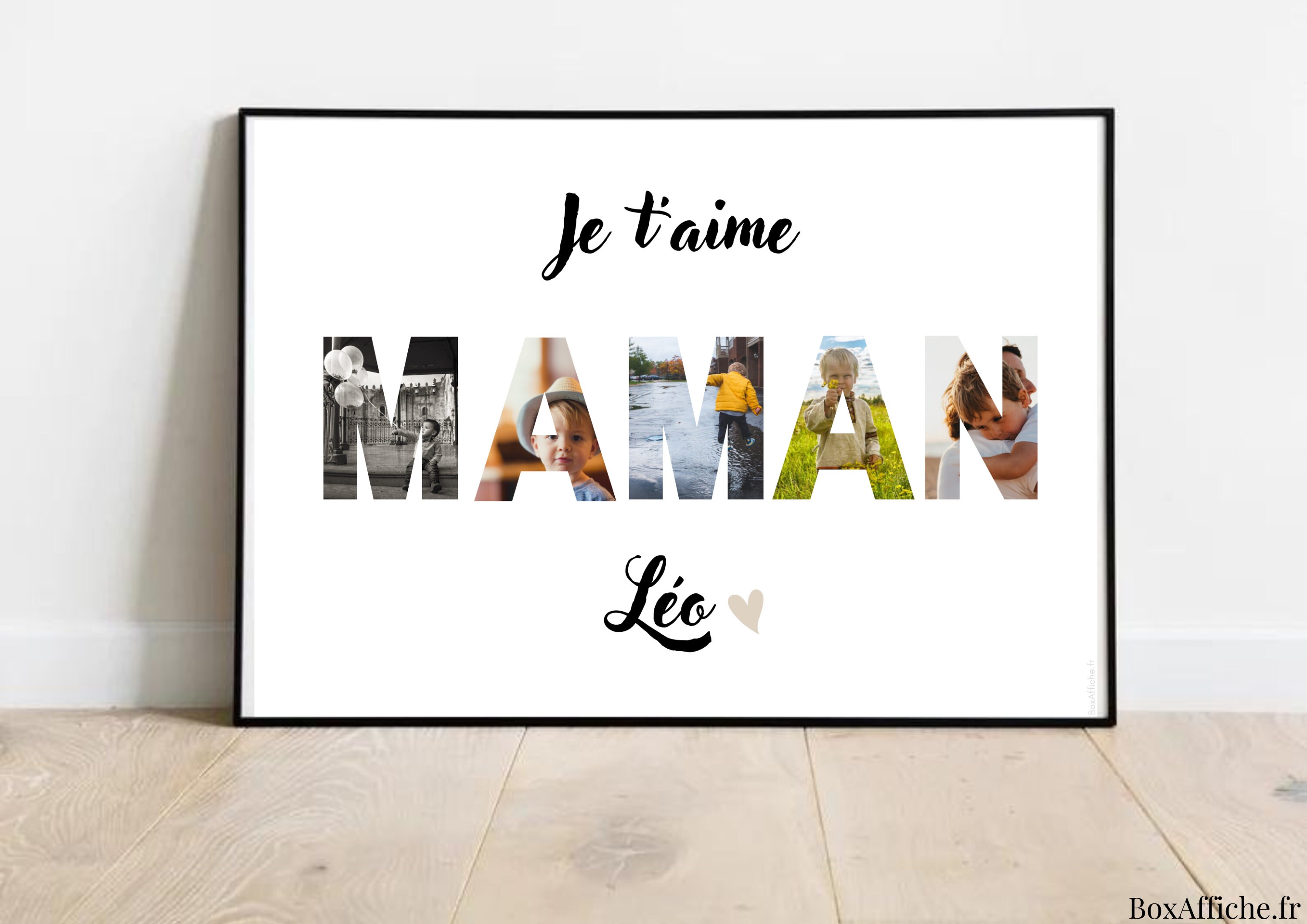 A Personnaliser - Affiche avec Vos Photos de Famille avec ou Sans Cadre Envoi Rapide Offert -> Livra