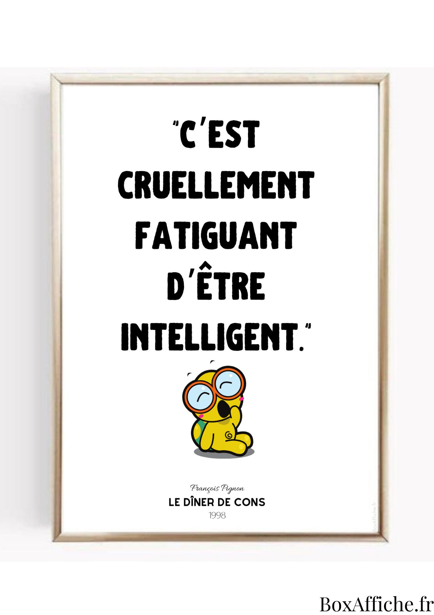 Affiche Film - Le Dîner de Cons Intelligence Epuisante Réplique Culte Idée Cadeau Anniversaire Box O