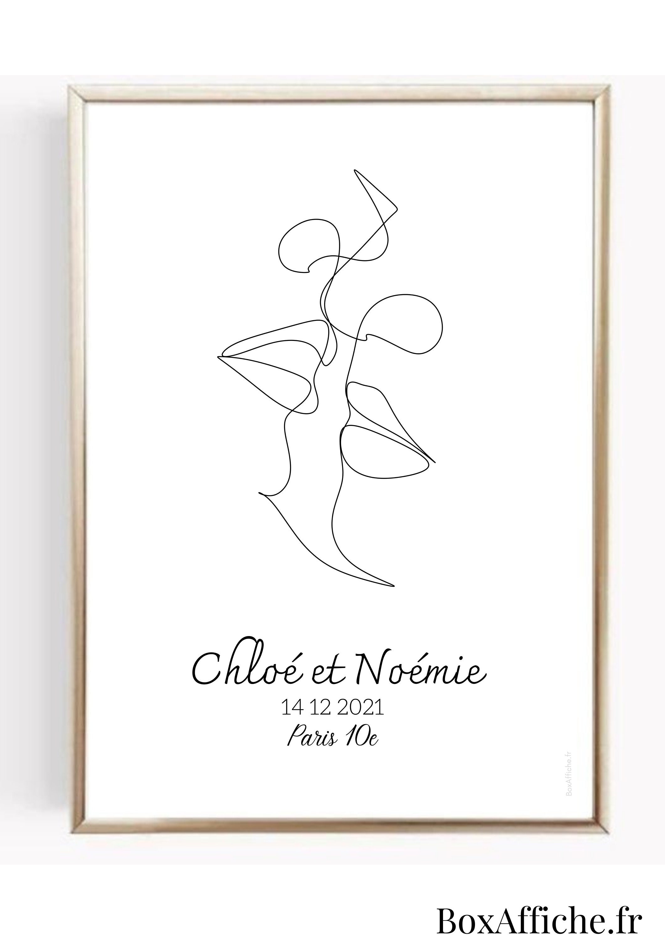 A Personnaliser - Affiche Rencontre Couple Personnalisée Douceur Fait en France Saint-Valentin Love