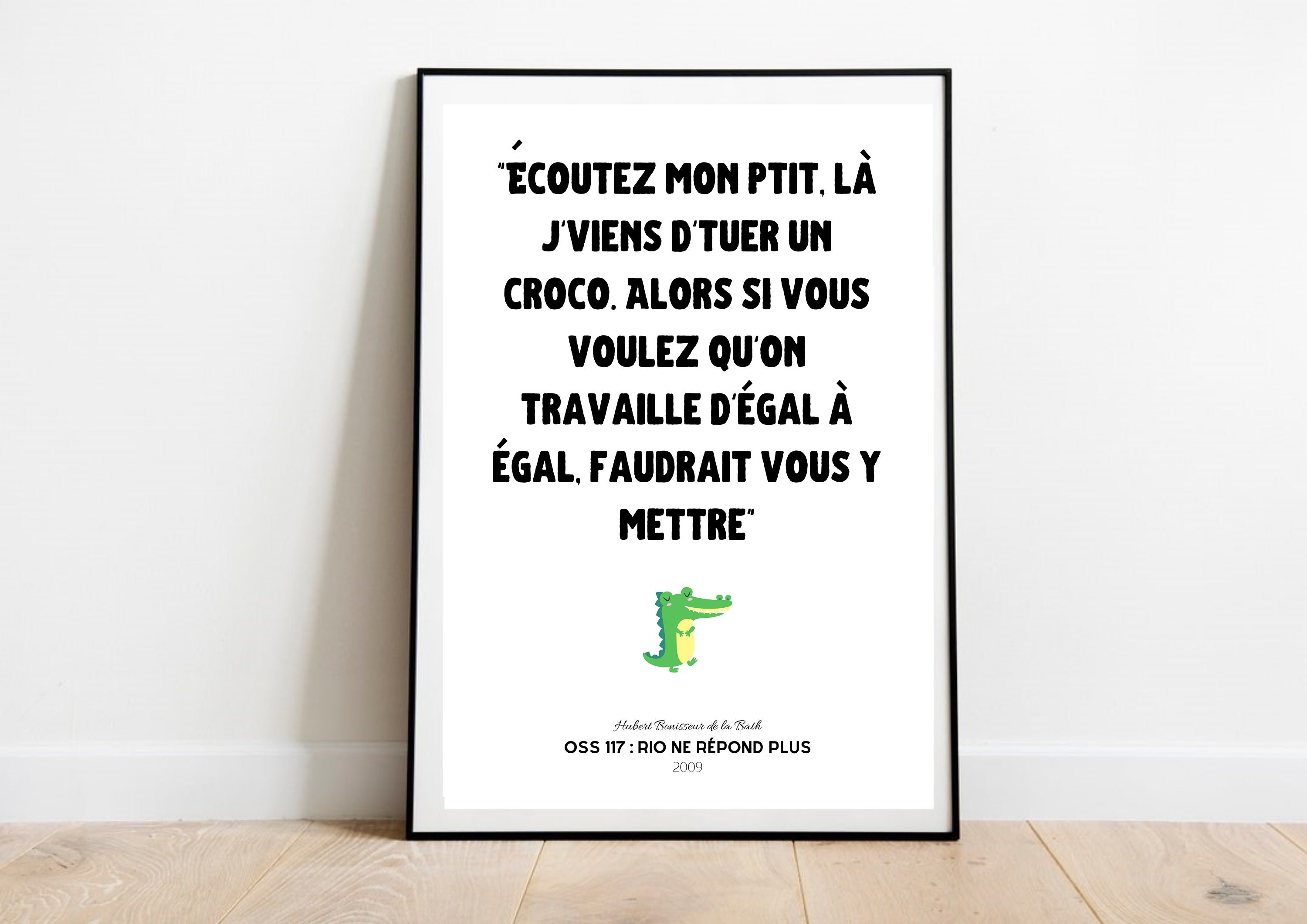 Affiche Cinéma - Oss 117 Idée Cadeau Anniversaire Fête Des Mères Pères Mamies Papys Cousinades Frère