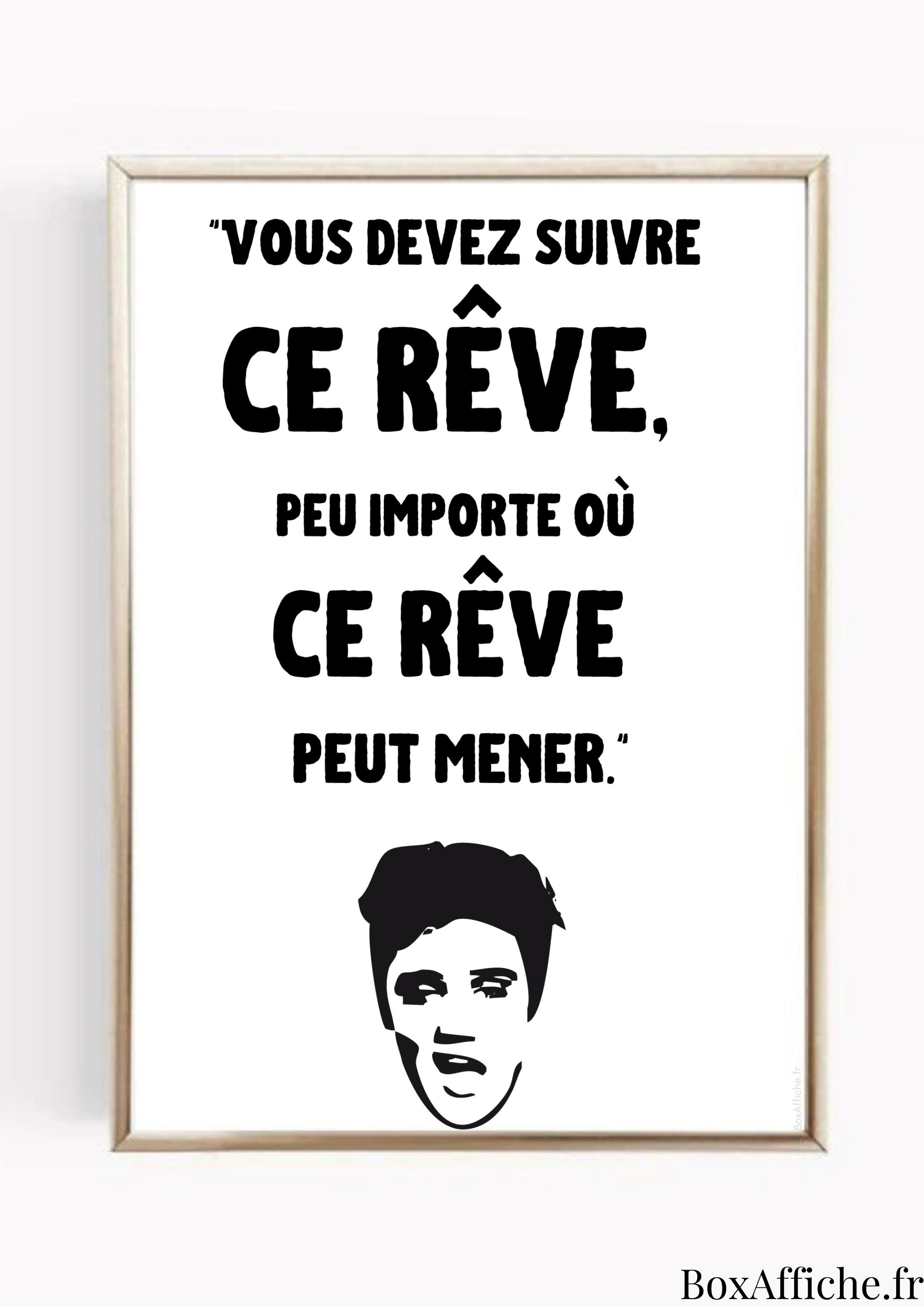 Affiche Légendes Musique - Elvis Presley Citations Inspiration Idée Cadeau Anniversaire Envoi Rapide