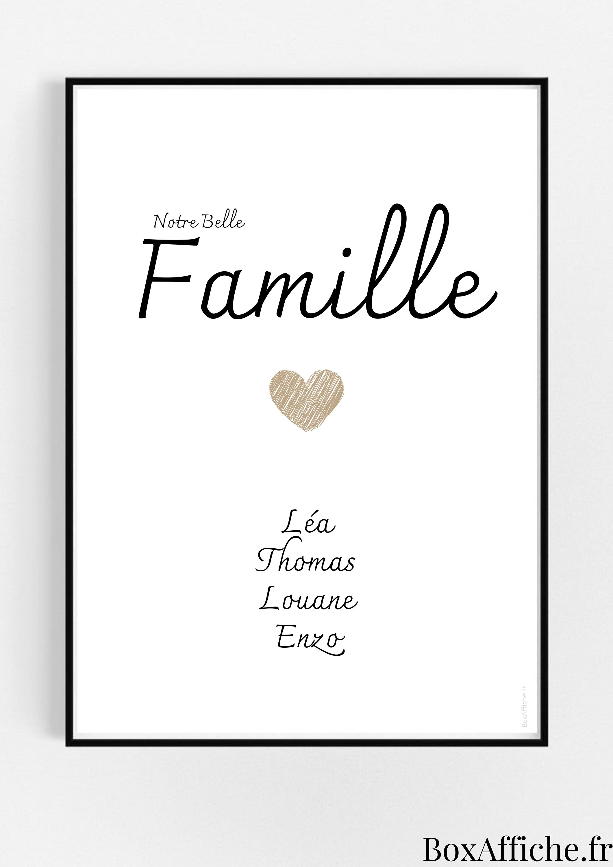 A Personnaliser - Affiche Famille Scrabble Fait en France Envoi Rapide Enfants Parents Grands Cousin