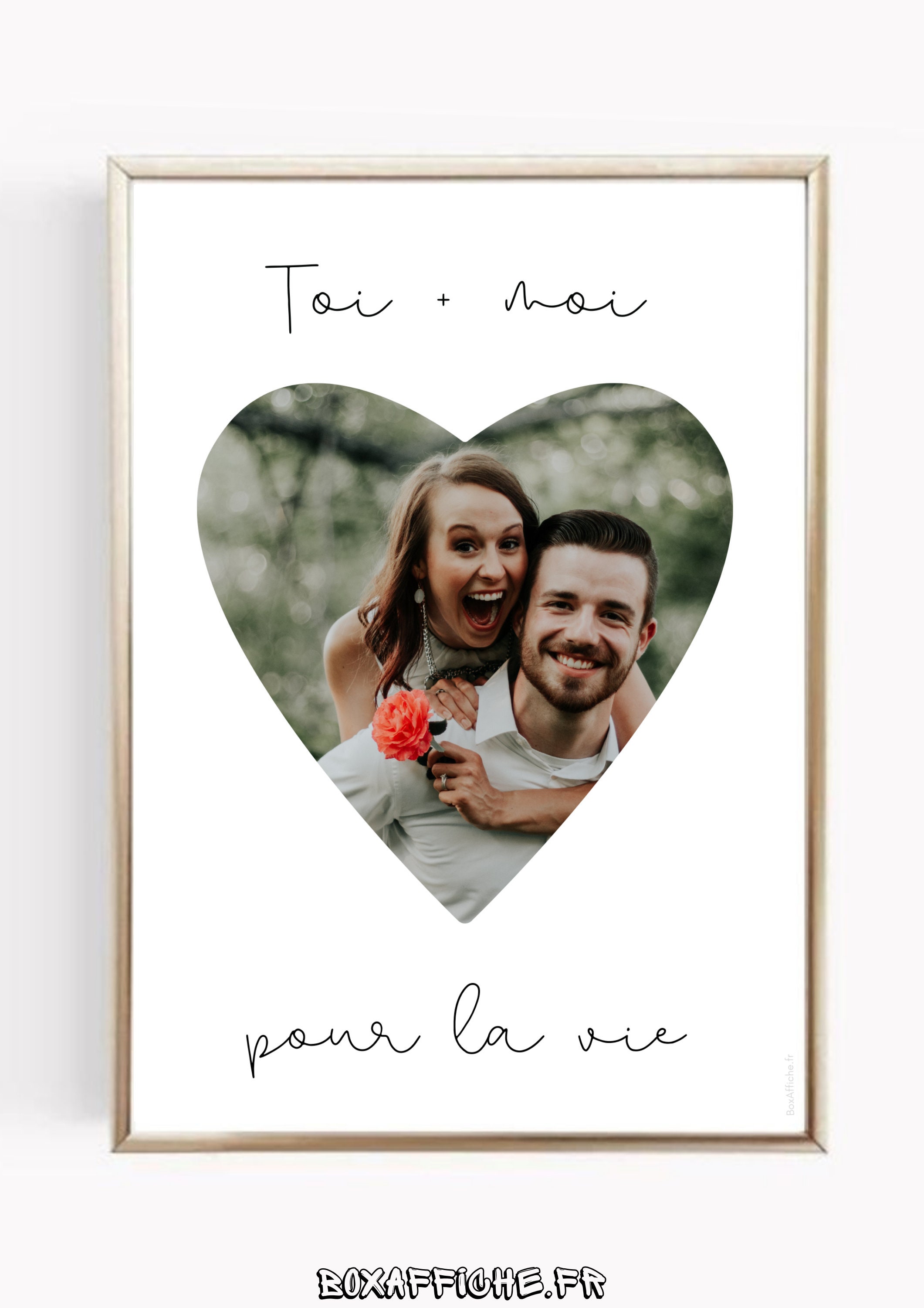 Affiche Personnalisable Saint Valentin - Couple Créez Votre Poster, Idée Cadeau Amoureux Love Format
