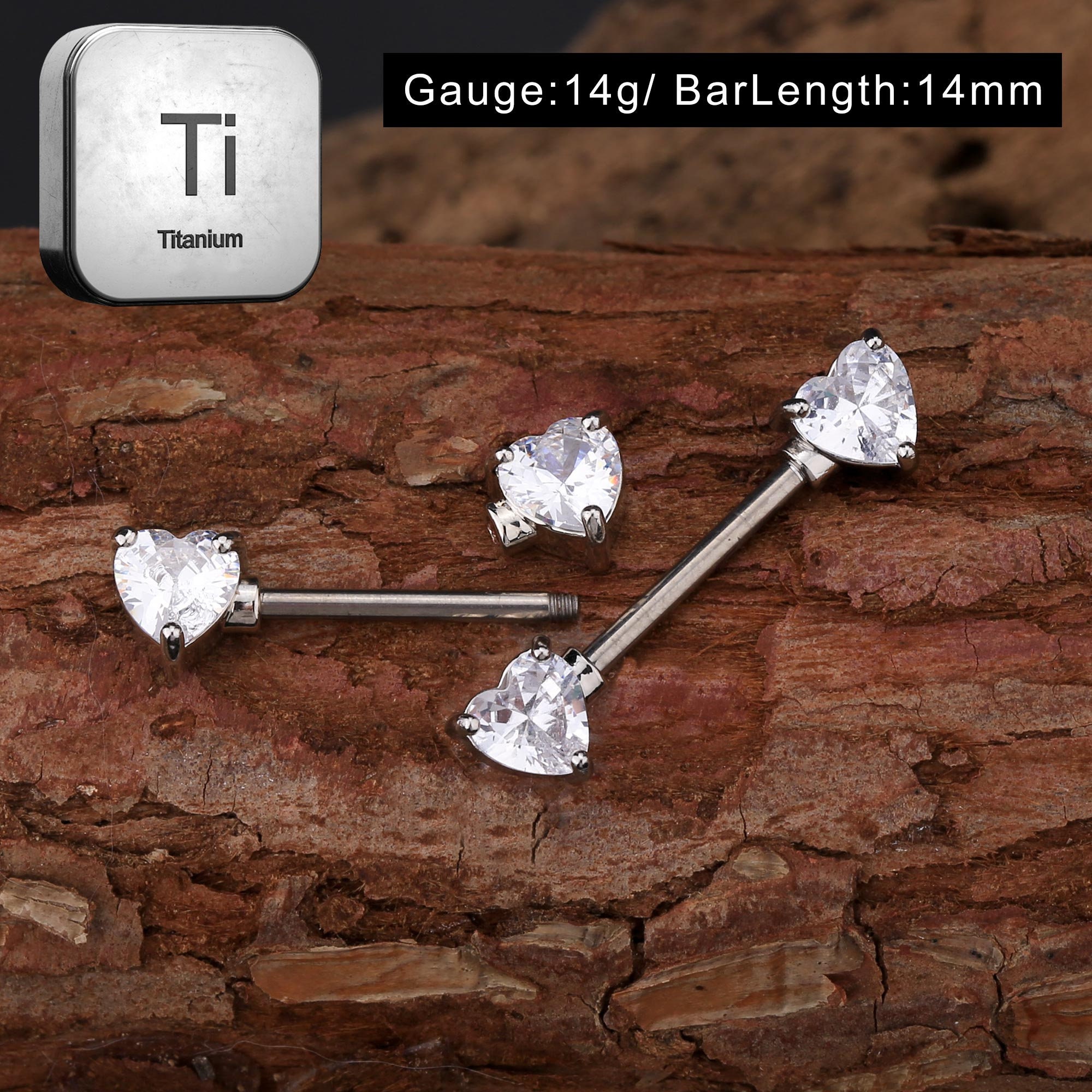 Titanium heart nipple clearance rings