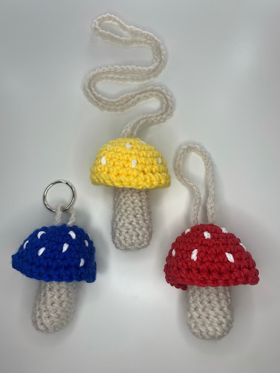 Crochet Mushroom Pouch Lighter Holder Chapstick Holder Etsy