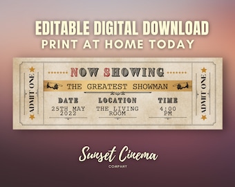 TYLKO BILET CYFROWY - Pobieranie cyfrowe - Bilet do kina - Bilet spersonalizowany - Bilet do kina - Impreza filmowa - Bilet na imprezę - Bilet edytowalny