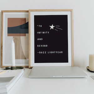 Movie Quote Poster-Wall Art-Printable Wall Art-Instant Print-Toy Story-Typography-Digital Print-Artwork-Home Decor-To Infinity And Beyond
