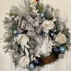 Winter Wonderland Wreath for Christmas| Christmas Wreath for front Door| Christmas Home Decor| Door Garland for Christmas