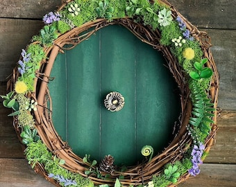 Hobbit Door Wreath for Front Door| Hobbit Shire Front Door Wreath| Farmhouse Decor