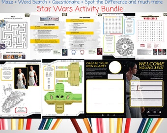 Star Wars childrens activity book - Star Wars Birthday - Party Favors - Star Wars Party - Custom - Personalized - Printable - PDF File