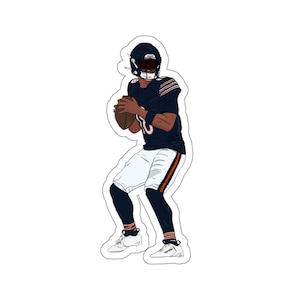 Adesivo celebrativo di Caleb Williams, regalo per tifosi di Chicago, arte disegnata a mano di alta qualità, decalcomania in vinile sportiva.