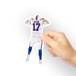 Josh Allen MVP sticker, cadeau voor Buffalo fan, sport vinyl laptop sticker ontwerp, voetbal sport Art Print, cadeau voor hem, man Cave accessoires