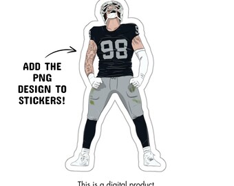 Maxx Crosby Celebrating Las Vegas Football PNG High Quality