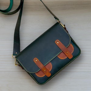 PDF Schnittmuster Leder Messenger Tasche | Umhängetasche | Lässige Taschenmuster | Leder Crossbody Vorlage | Tasche selber machen, Steampunk Tasche Muster