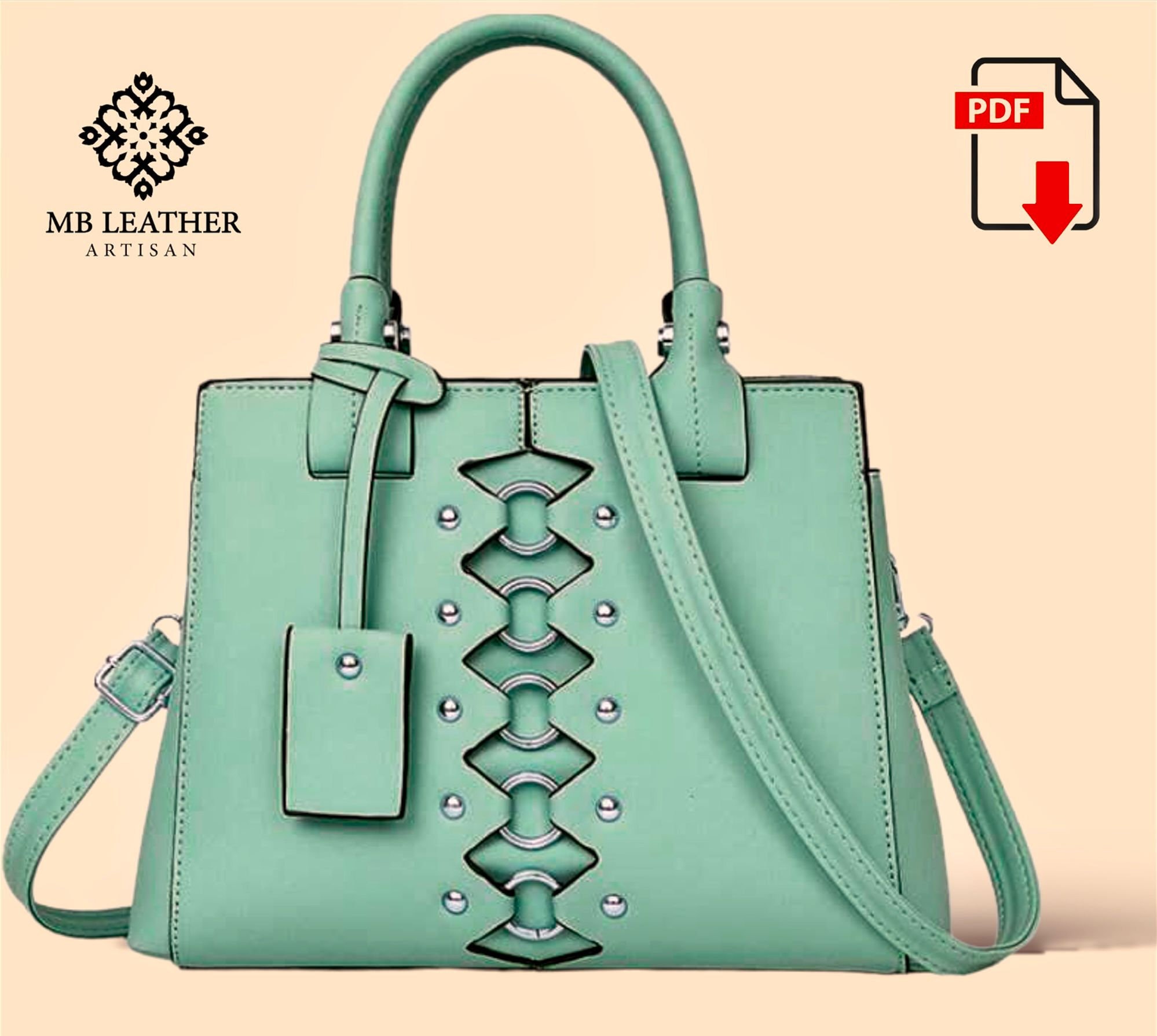 Leather Handbag PDF Pattern, Women's Bag, DIY Template (A4) - Etsy ...
