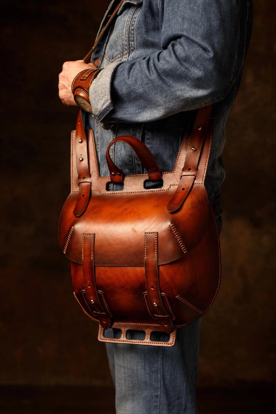 Leathe Backpack Pattern Leather Backpack Sewing Pattern | Hunter Bag Template (PDF) - Etsy