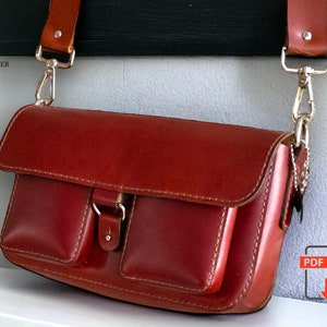 PDF Schnittmuster Leder Handtasche , Leder Damentasche, Leder Digital , Leder DIY, Leder Schnittmuster, Leder Handmade, Vorlage Digital