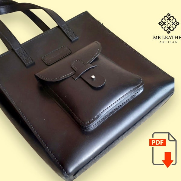 PDF Pattern Leather Messenger Bag  | Man Messenger Bag | Woman Messenger Bag | Shoulder Messenger Bag | Bag Pattern Pdf | Briefcase Pattern