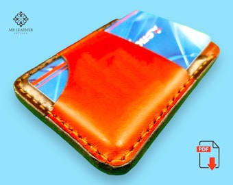 Leather Card Holder PDF Pattern, Simple Wallet (Digital Download)
