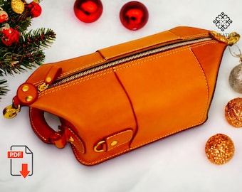 Leather Dopp Kit PDF Pattern – Travel Bag Template
