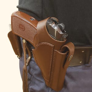 Leather Gun Holster PDF Pattern, DIY Belt Carry Holster (A4)