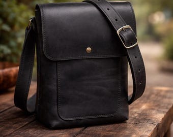 Leather Crossbody Bag Pattern | Small Messenger Template (PDF Download)