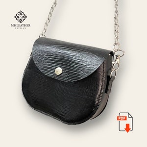 PDF Schnittmuster Leder Crossbody Bag | Muster Frau | Minimalistische Frau Taschen Muster | Leder Crossbody Vorlage | Selbstgemachte Tasche