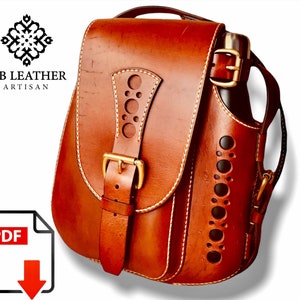 PDF Pattern Leather Messenger Bag  | Man Messenger Bag | Woman Messenger Bag | Shoulder Messenger Bag | Bag Pattern Pdf | Briefcase Pattern