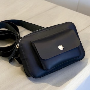 PDF Schnittmuster Leder Cross Bag - Schnittmuster - Bauchtasche Schnittmuster - Gürteltasche Schnittmuster - Bauchtasche Schnittmuster - Gürteltasche Schnittmuster - Hip Bag Template