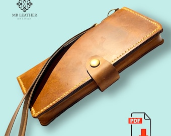 Leather Long Wallet Pattern - DIY PDF Template
