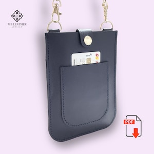 PDF Schnittmuster Leder Crossbody Bag | Muster Frau | Minimalistische Frau Taschen Muster | Leder Crossbody Vorlage | Selbstgemachte Tasche