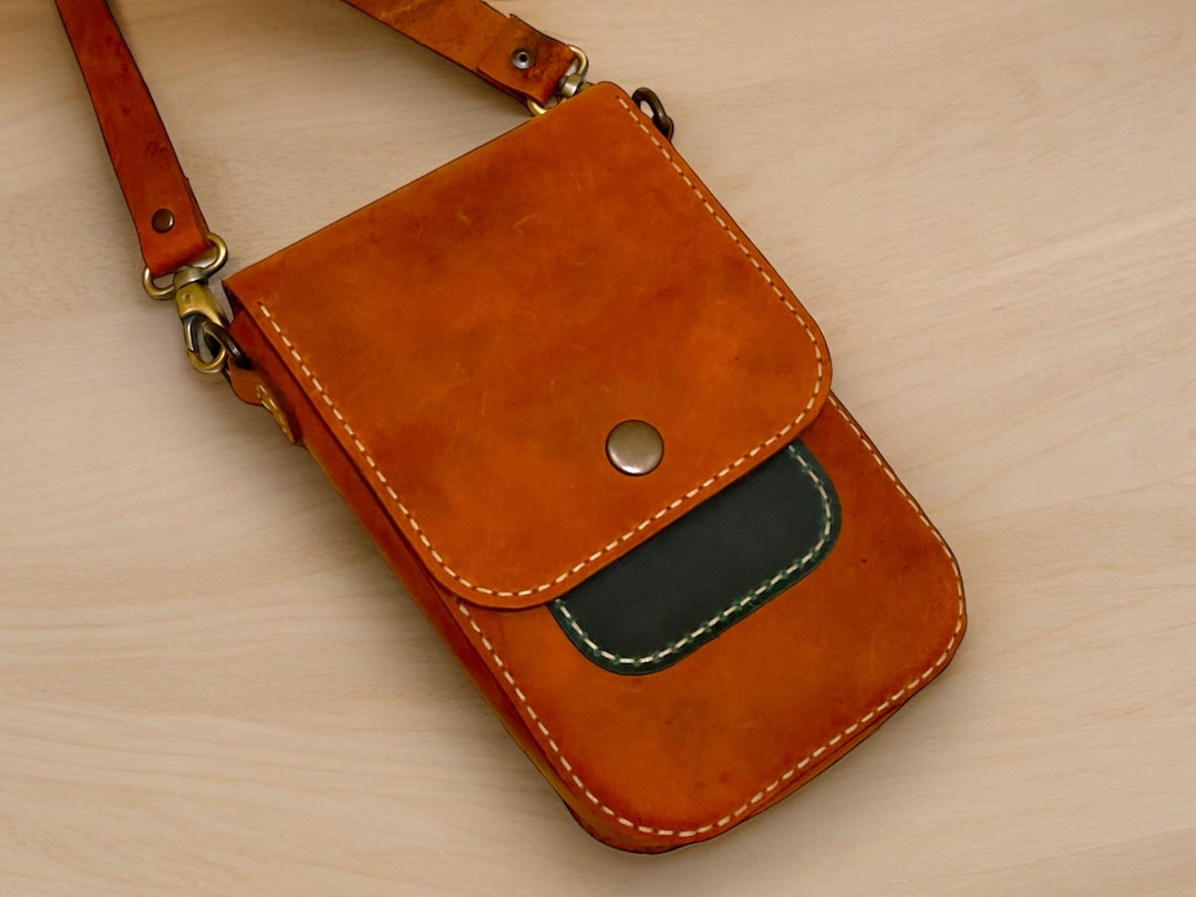 Leather Phone Bag PDF Pattern | DIY Crossbody Bag Template - Etsy