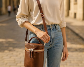 Retro Leather Handbag PDF Pattern, Women's Bag Template (A4)