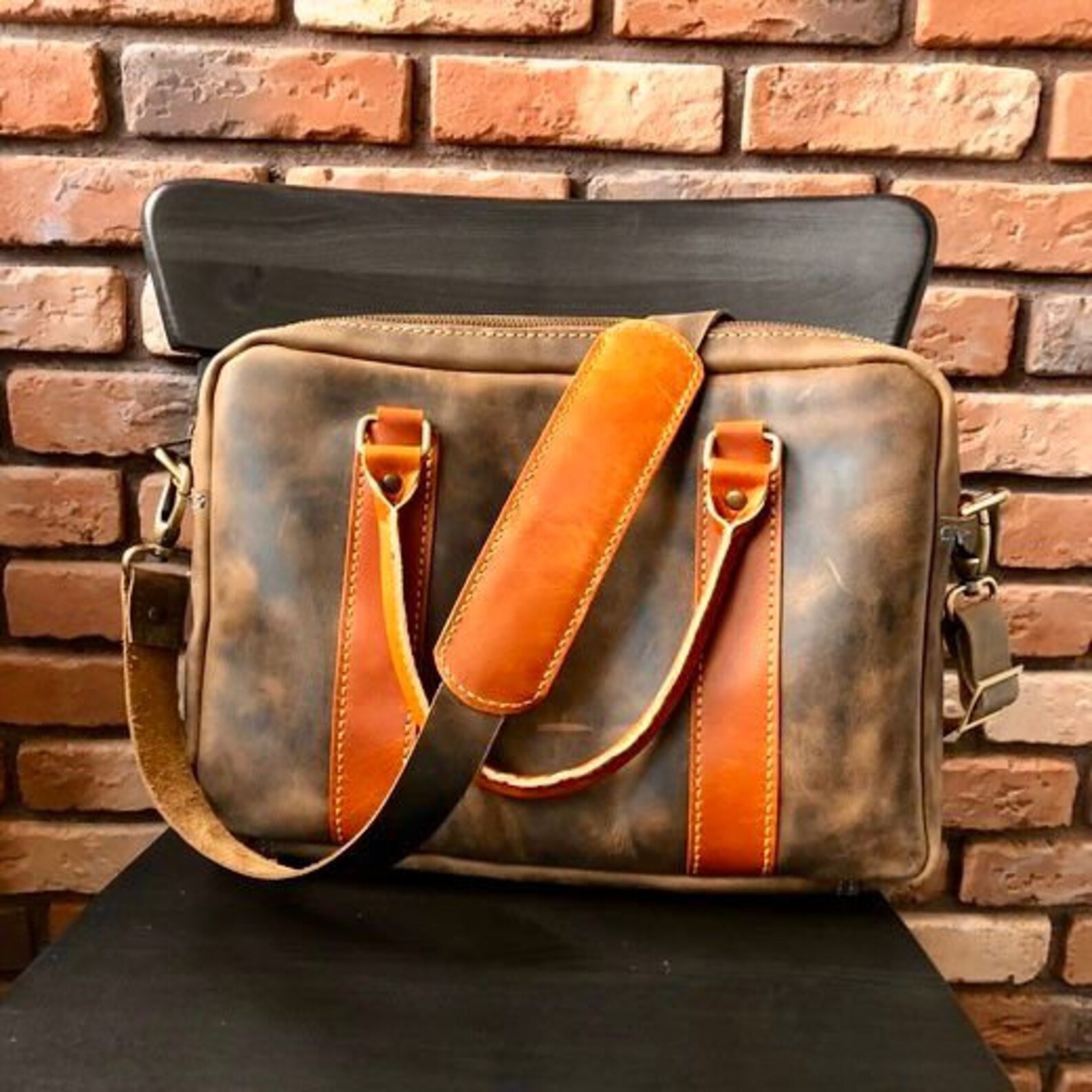 Leather Messenger Bag PDF Pattern | DIY Briefcase Template - Etsy