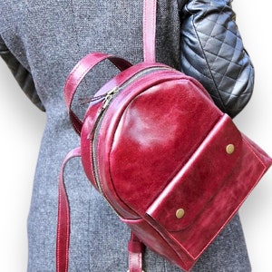 Leder Rucksack PDF Schnitt | Frau Rucksack Vorlage | Handgemachte Leder Rucksack Digital Pdf | Frau Taschen Vorlage | Selbstgemachter Rucksack