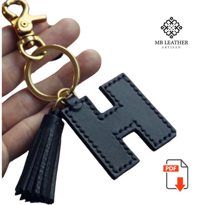 PDF Pattern Leather Key Chain Pattern Key Holder Template Etsy