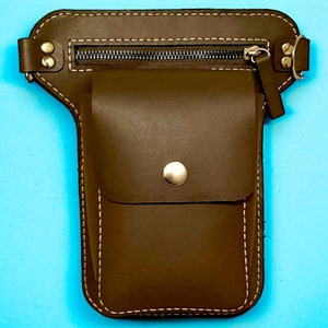 PDF-Schnittmuster Leder Beinholster | Motorrad Tasche Schnittmuster | Gürteltasche Vorlage | Oberschenkeltasche | Steampunk Taschenvorlage | Revolvertasche