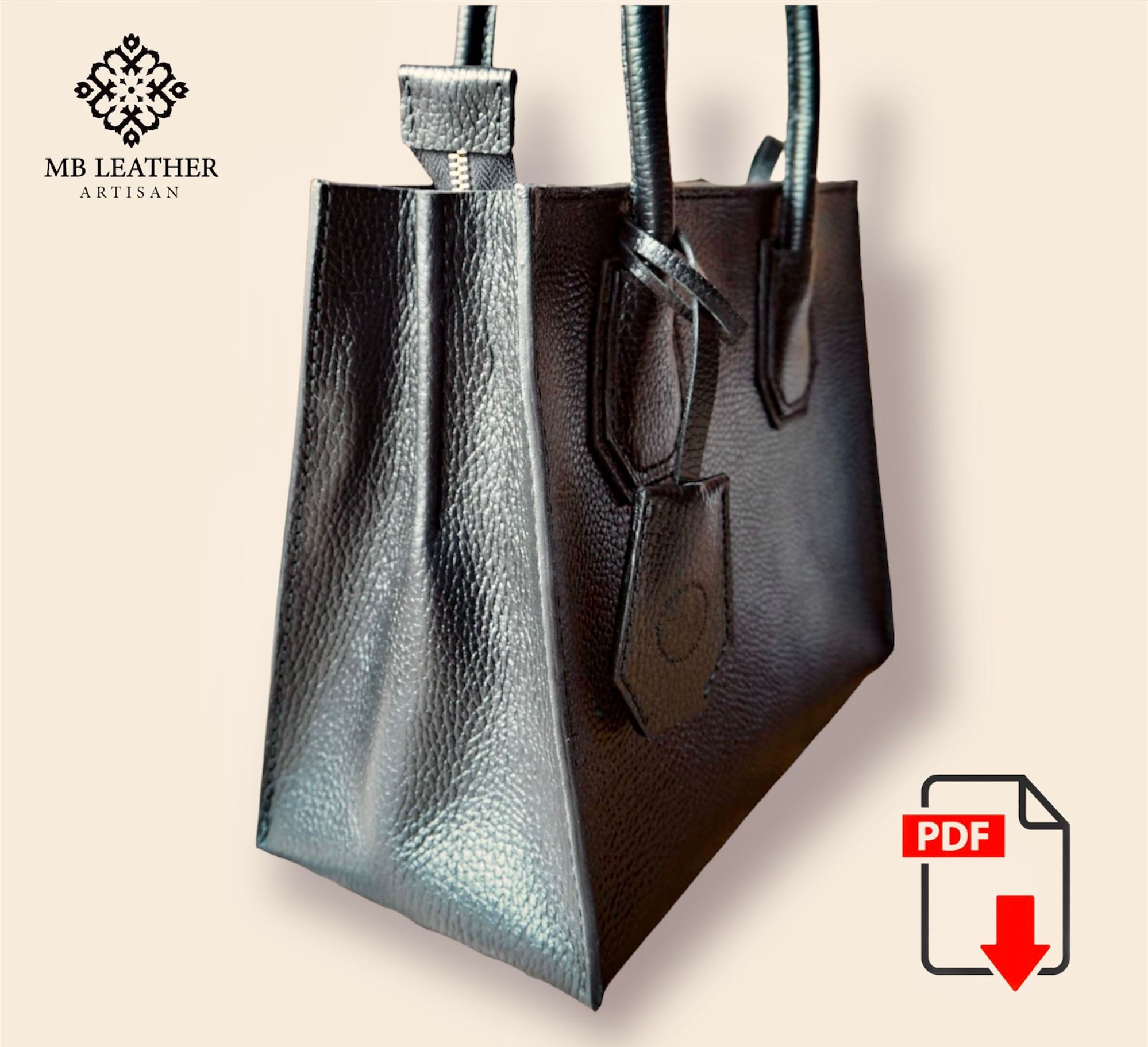 Leather Handbag PDF Pattern, Women's Bag, DIY Template (A4/A3) - Etsy