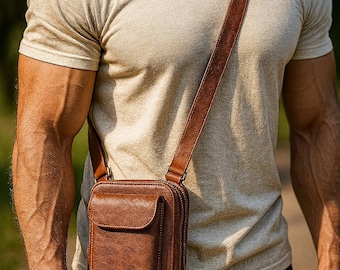 Leather Phone Bag PDF Pattern – DIY Travel Wallet Template (Digital Download)